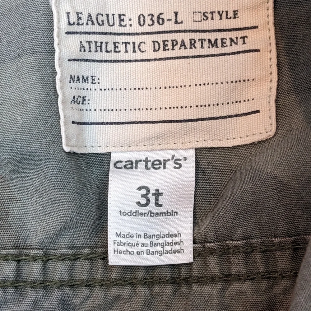 Carter's Camo Camouflage Denim Jacket 3T